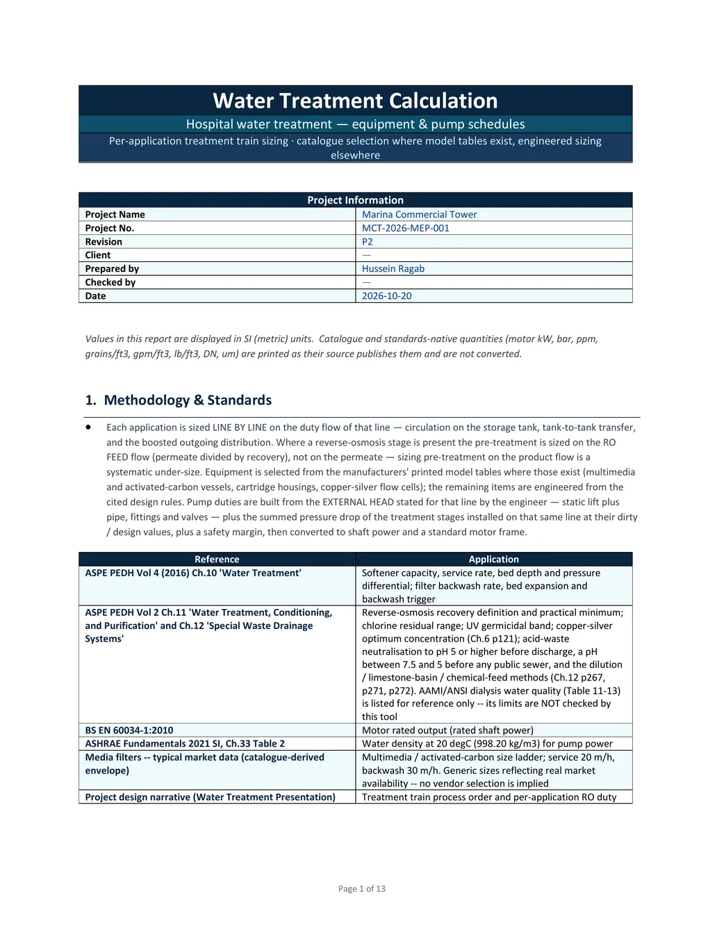 Water Treatment Scheme, WT01, Cover